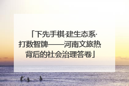 下先手棋·建生态系·打数智牌——河南文旅热背后的社会治理答卷